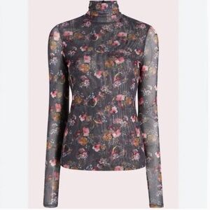 Cinq a Sept floral mesh top